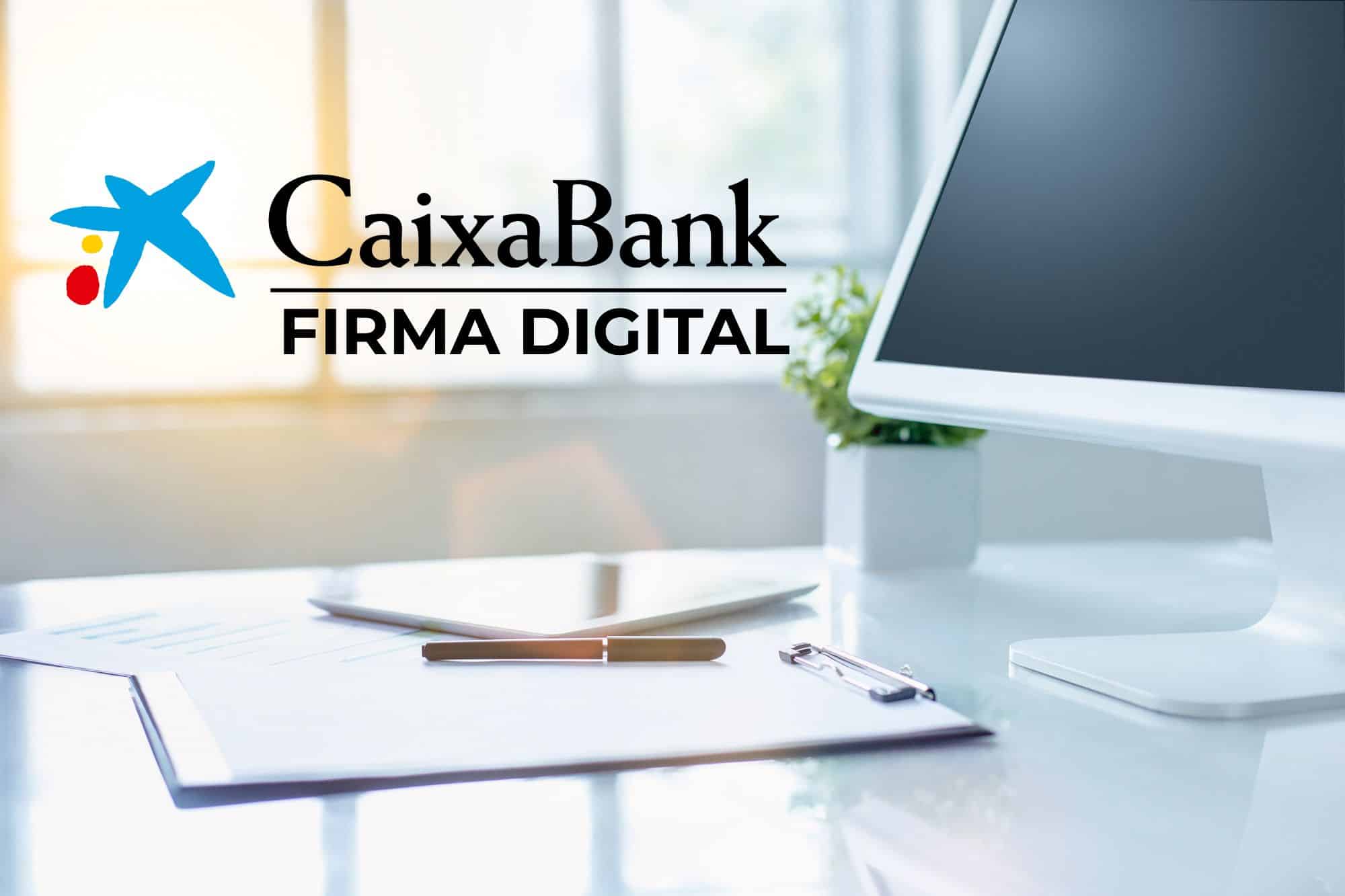 Ordenador con la firma digital de CaixaBank instalada